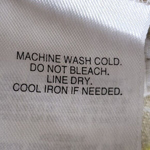 Alfred Dunner Citron Yellow Brown Floral Pearlized Button Up Poly Shacket Sz 16 - Picture 14 of 16